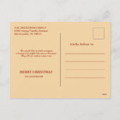 Retro Christmas Stamp Collage シーズンポストカード (裏面)