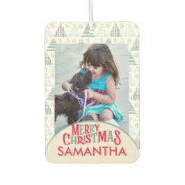 Retro Christmas Star Modern Abstract Unique Photo カーエアーフレッシュナー