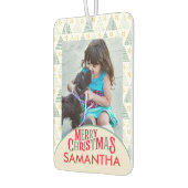 Retro Christmas Star Modern Abstract Unique Photo カーエアーフレッシュナー (左)