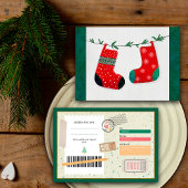 Retro Christmas Stocking Family Xmas Gift Coupon