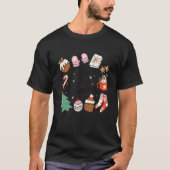 Retro Christmas Tis' The Season Santa Tree Cakes D Tシャツ (正面)