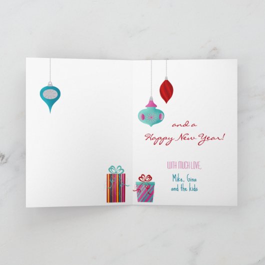 Retro Christmas Tree シーズンカード (内部)