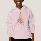 Retro Christmas Tree Basic Hooded Sweatshirt (正面)