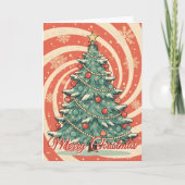 Retro Christmas Tree Blizzard シーズンカード (正面)