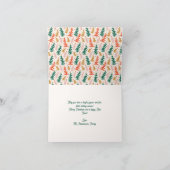 Retro Christmas Tree Holiday Family Photo Card シーズンカード (内部)