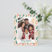 Retro Christmas Tree Holiday Photo Postcard シーズンポストカード (スタンド正面)