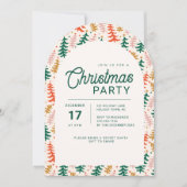 Retro Christmas Tree Party Arch Invitation 招待状 (正面)