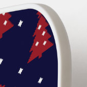 Retro Christmas Tree Pattern Custom Name ピックルボールラケット (左詳細)