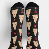 Retro Christmas Tree Pattern Seamless Repeat ソックス (上部)