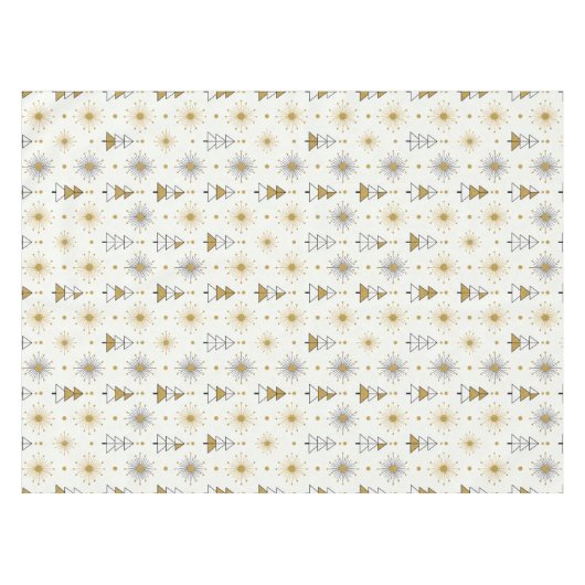 “Retro Christmas Trees | Mid Century Modern テーブルクロス (正面(横))