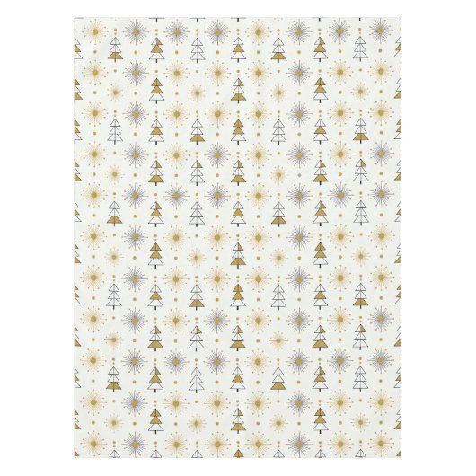 “Retro Christmas Trees | Mid Century Modern テーブルクロス (正面)