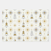 “Retro Christmas Trees | Mid Century Modern ラッピングペーパーシート (正面2)