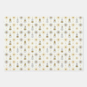 “Retro Christmas Trees | Mid Century Modern ラッピングペーパーシート (正面)