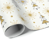 “Retro Christmas Trees | Mid Century Modern ラッピングペーパー (ロールコーナー)