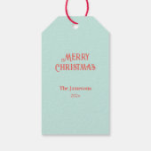 Retro Christmas Trees Ornaments ギフトタグ (裏面)