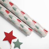 Retro Christmas Trees Wrapping Paper ラッピングペーパー