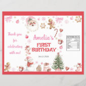 Retro Christmas Winter Birthday Chip Bag Wrapper チラシ (正面)