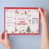 Retro Christmas Winter Birthday Chip Bag Wrapper チラシ (手)