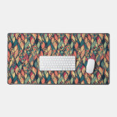 Retro Chromatic Leaf Cascade デスクマット (キーボード&マウス)