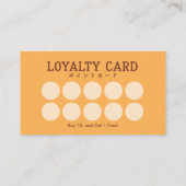 Retro Cinnamon Roll Logo Bakery Loyalty Rewards 名刺 (裏面)