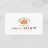 Retro Cinnamon Roll Logo Bakery Loyalty Rewards 名刺 (正面)