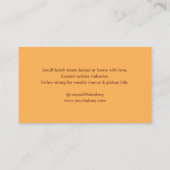 Retro Cinnamon Roll Logo Bakery Pastry Chef 名刺 (裏面)