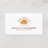 Retro Cinnamon Roll Logo Bakery Pastry Chef 名刺 (正面)