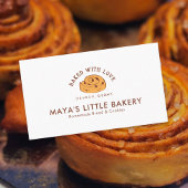 Retro Cinnamon Roll Logo Bakery Pastry Chef 名刺
