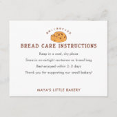 Retro Cinnamon Roll Logo Bread Care Instructions サンキューカード (正面)