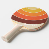 Retro Circle Stripe with Name 卓球ラケット (正面アングル)
