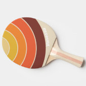 Retro Circle Stripe with Name 卓球ラケット (横)