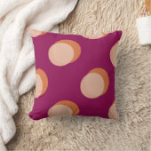Retro Circles and Shadows Bold Pattern Purple クッション (ブランケット)