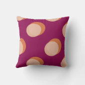 Retro Circles and Shadows Bold Pattern Purple クッション (裏面)