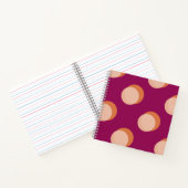 Retro Circles and Shadows Bold Pattern Purple ノートブック (内部)