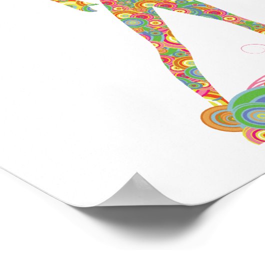 retro circles chic ポスター (角)