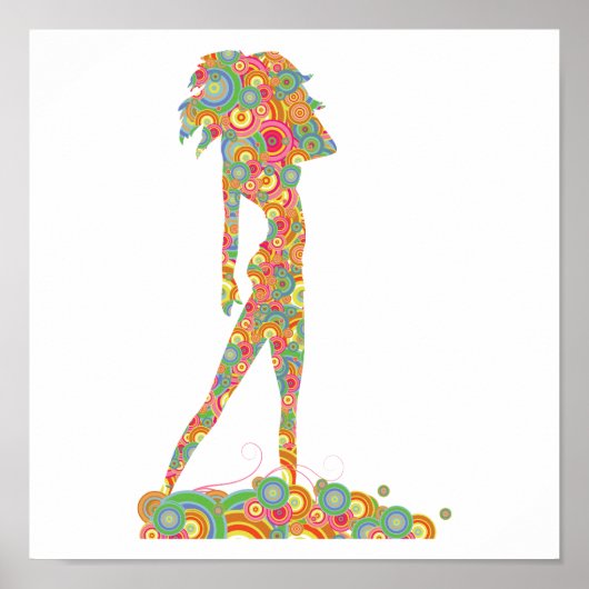 retro circles chic ポスター (正面)