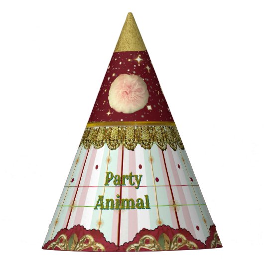Retro Circus Carnival Party Hat パーティーハット (正面)