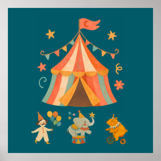 Retro Circus Poster ポスター