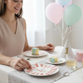 Retro Circus Theme Birthday Paper Napkins スタンダードカクテルナプキン