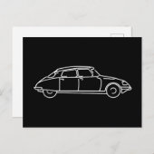 Retro Citroen DS 19 der Haifisch T-Shirt ポストカード (正面/裏面)