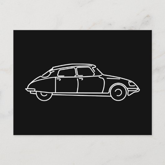 Retro Citroen DS 19 der Haifisch T-Shirt ポストカード (正面)