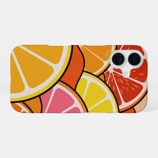 Retro Citrus Horizon iPhone 16ケース (裏面横)