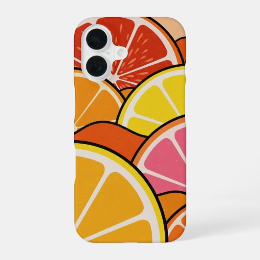 Retro Citrus Horizon iPhone 16ケース (裏面)