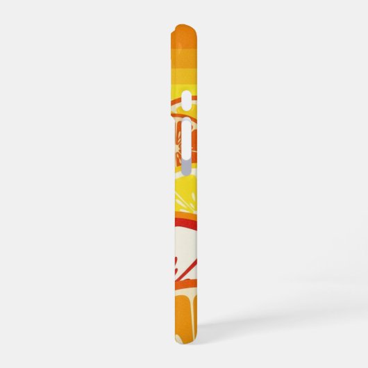 Retro Citrus Horizon iPhone 16ケース (左側面)