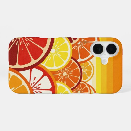Retro Citrus Horizon iPhone 16ケース (裏面横)