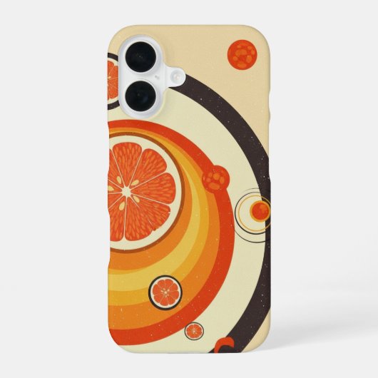 Retro Citrus Orbit iPhone 16ケース (裏面)