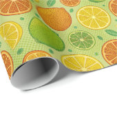 Retro Citrus Pop Art Gift Wrap ラッピングペーパー (ロールコーナー)