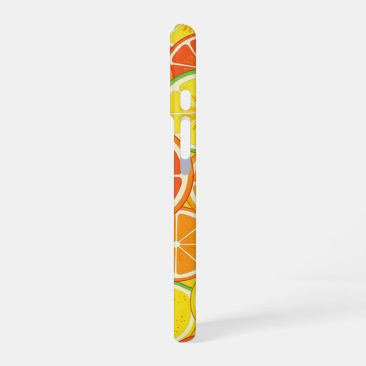 Retro Citrus Slice iPhone 16ケース (左側面)