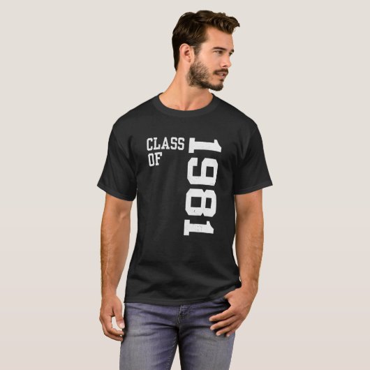 Retro Class of 1981 Senior High School Reunion Vin Tシャツ (正面フル)