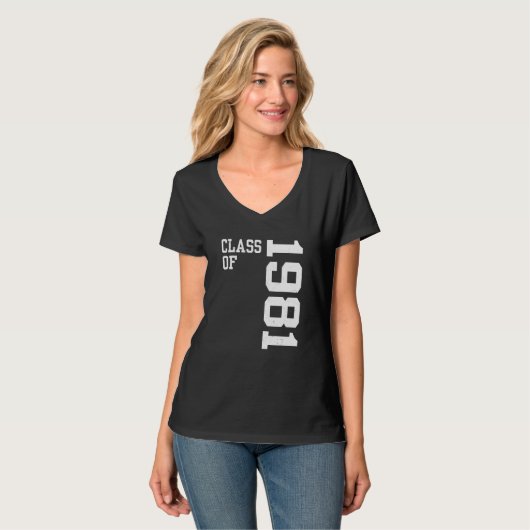 Retro Class of 1981 Senior High School Reunion Vin Tシャツ (正面フル)